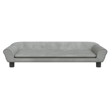 vidaXL Κρεβάτι Σκύλου Ανοιχτό Γκρι 100 x 50 x 21 εκ. Βελούδινο