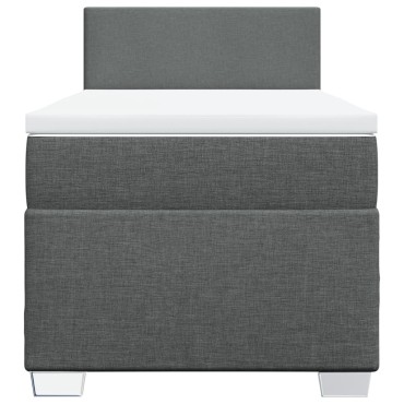 vidaXL Κρεβάτι Boxspring με Στρώμα Σκούρο Γκρι 80x200 εκ. Υφασμάτινο