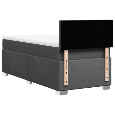 vidaXL Κρεβάτι Boxspring με Στρώμα Σκούρο Γκρι 80x200 εκ. Υφασμάτινο