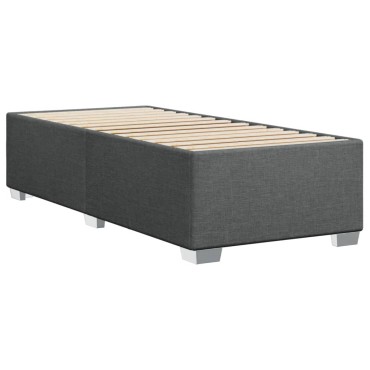 vidaXL Κρεβάτι Boxspring με Στρώμα Σκούρο Γκρι 80x200 εκ. Υφασμάτινο