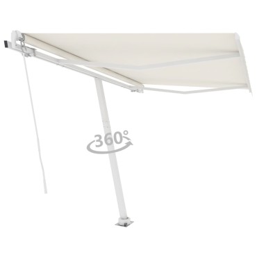 vidaXL Τέντα Αυτόματη Ανεξάρτητη Κρεμ 350 x 250 εκ.