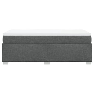 vidaXL Κρεβάτι Boxspring με Στρώμα Σκούρο Γκρι 80x200 εκ. Υφασμάτινο