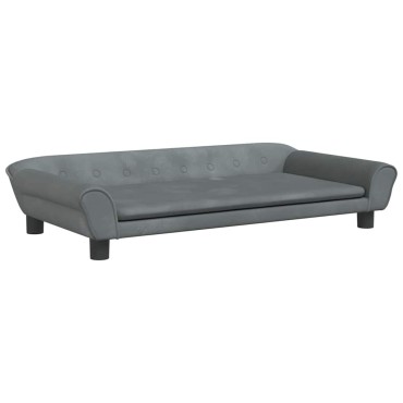 vidaXL Κρεβάτι Σκύλου Σκούρο Γκρι 100 x 50 x 21 εκ. Βελούδινο