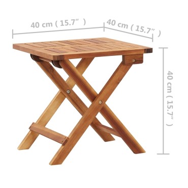 vidaXL Τραπεζάκι Κήπου Πτυσσόμενο 40x40x40cm Μασίφ Ξύλο Ακακίας 1 τεμ.