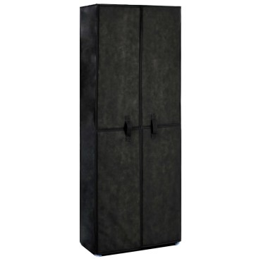 vidaXL Παπουτσοθήκη Μαύρη 60x30x166cm Υφασμάτινη