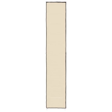 vidaXL Παπουτσοθήκη Κρεμ 60x30x166cm Υφασμάτινη