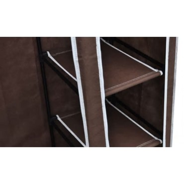 vidaXL Ντουλάπα Καφέ Υφασμάτινη 110x45x175cm 1 τεμ.