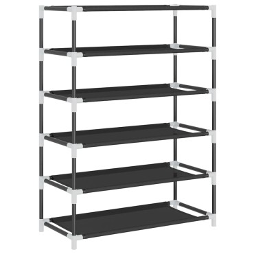 vidaXL Παπουτσοθήκη Μαύρη 60x28x90cm Υφασμάτινη