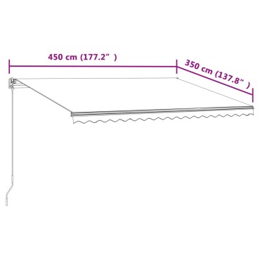 vidaXL Τέντα Συρόμενη Αυτόματη Πορτοκαλί / Καφέ 450 x 350 εκ.