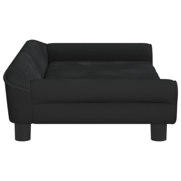 vidaXL Καναπές Παιδικός Μαύρος 100x50x26cm από Βελούδο 1 τεμ.