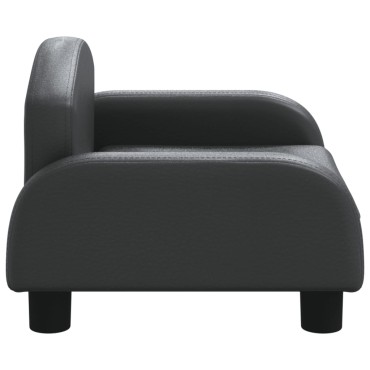 vidaXL Καναπές Παιδικός Μαύρος 50x40x30cm από Συνθετικό Δέρμα 1 τεμ.
