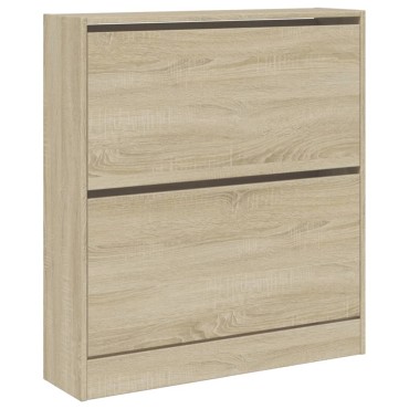 vidaXL Παπουτσοθήκη Sonoma Δρυς 80x21x87,5cm από Επεξεργασμένο Ξύλο