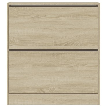 vidaXL Παπουτσοθήκη Sonoma Δρυς 80x21x87,5cm από Επεξεργασμένο Ξύλο