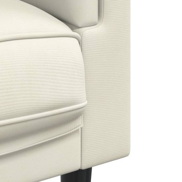 vidaXL Πολυθρόνα Κρεμ Βελούδινη με Μαξιλάρι 71x77x70cm 1 τεμ. Γωνιακός