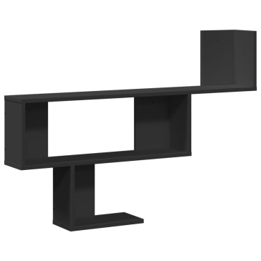vidaXL Ράφι Τοίχου Μαύρη 100x15x70cm από Επεξεργασμένο Ξύλο 1 τεμ.