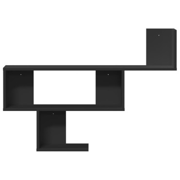 vidaXL Ράφι Τοίχου Μαύρη 100x15x70cm από Επεξεργασμένο Ξύλο 1 τεμ.