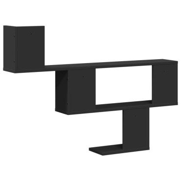 vidaXL Ράφι Τοίχου Μαύρη 100x15x70cm από Επεξεργασμένο Ξύλο 1 τεμ.