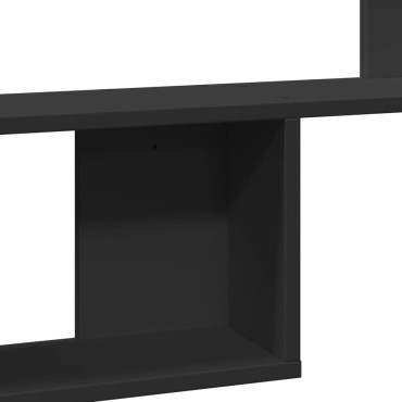 vidaXL Ράφι Τοίχου Μαύρη 100x15x70cm από Επεξεργασμένο Ξύλο 1 τεμ.