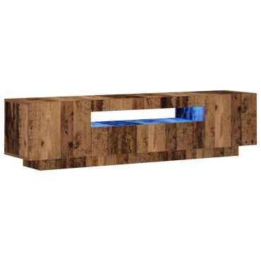 vidaXL Έπιπλο Τηλεόρασης LED Όψη Παλαιού Ξύλου 160x35x40cmΕπεξ. Ξύλο