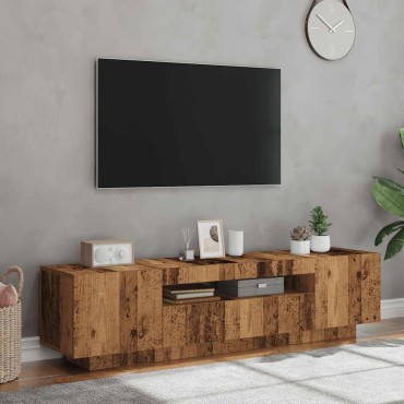 vidaXL Έπιπλο Τηλεόρασης LED Όψη Παλαιού Ξύλου 160x35x40cmΕπεξ. Ξύλο
