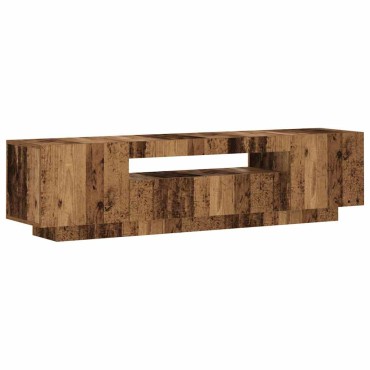 vidaXL Έπιπλο Τηλεόρασης LED Όψη Παλαιού Ξύλου 160x35x40cmΕπεξ. Ξύλο
