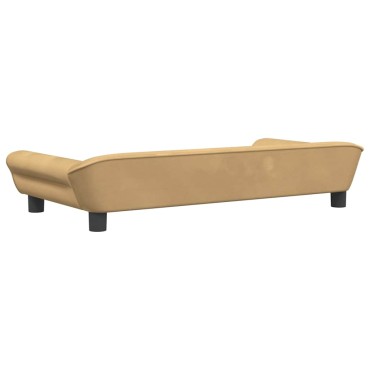 vidaXL Κρεβάτι Σκύλου Καφέ 100 x 50 x 21 εκ. Βελούδινο