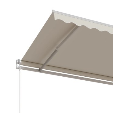 vidaXL Τέντα Συρόμενη Αυτόματη Κρεμ 450 x 350 εκ.