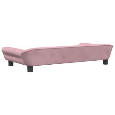 vidaXL Καναπές Παιδικός Ροζ 100x50x26cm από Βελούδο 1 τεμ.