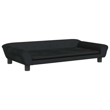 vidaXL Κρεβάτι Σκύλου Μαύρο 100 x 50 x 21 εκ. Βελούδινο