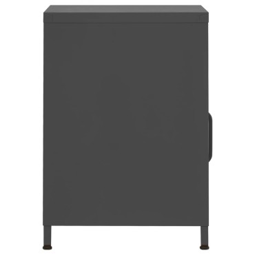 vidaXL Κομοδίνο Ανθρακί 35x35x51cm από Ατσάλι 1 τεμ.