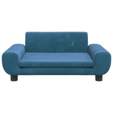 vidaXL Καναπές Παιδικός Μπλε 70x45x33cm από Βελούδο 1 τεμ.