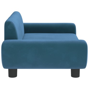 vidaXL Καναπές Παιδικός Μπλε 70x45x33cm από Βελούδο 1 τεμ.