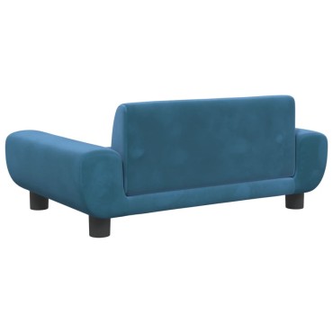 vidaXL Καναπές Παιδικός Μπλε 70x45x33cm από Βελούδο 1 τεμ.