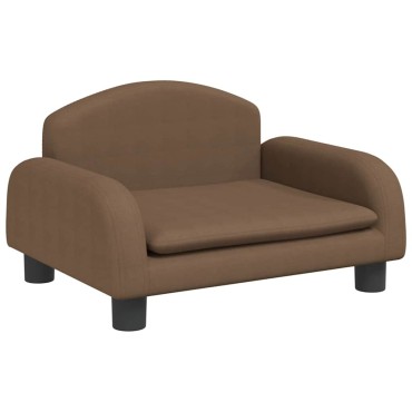 vidaXL Κρεβάτι Σκύλου Καφέ 50 x 40 x 30 εκ. Υφασμάτινο