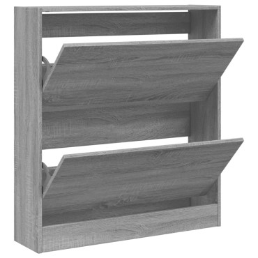 vidaXL Παπουτσοθήκη Γκρι Sonoma 80x21x87,5cm από Επεξεργ. Ξύλο
