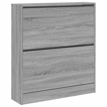 vidaXL Παπουτσοθήκη Γκρι Sonoma 80x21x87,5cm από Επεξεργ. Ξύλο