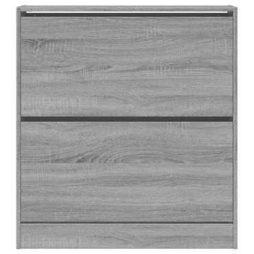 vidaXL Παπουτσοθήκη Γκρι Sonoma 80x21x87,5cm από Επεξεργ. Ξύλο