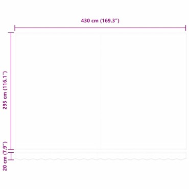 vidaXL Τέντα Πτυσσόμενη Αυτόματη Μπορντό 450x300 εκ.
