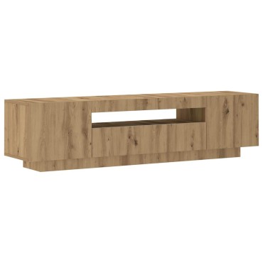 vidaXL Έπιπλο Τηλεόρασης με LED Αρτισιανή Δρυς 160x35x40cm Επεξ.Ξύλο