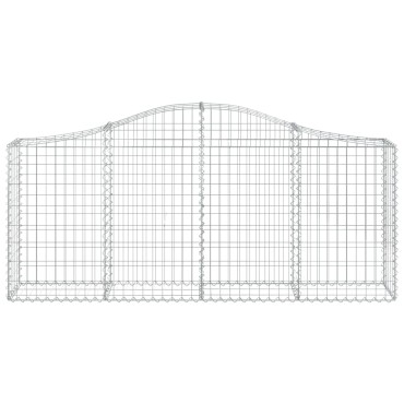 vidaXL Συρματοκιβώτια Τοξωτά 40 τεμ. 200x30x80/100 εκ. Γαλβαν. Ατσάλι