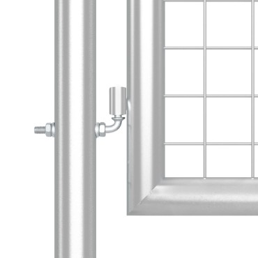 vidaXL Πόρτα Περίφραξης με Πλέγμα Ασημί 350 x 175 εκ. Γαλβαν. Χάλυβας