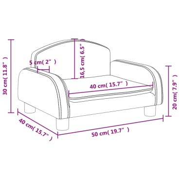 vidaXL Καναπές Παιδικός Taupe 50x40x30cm από Ύφασμα 1 τεμ.