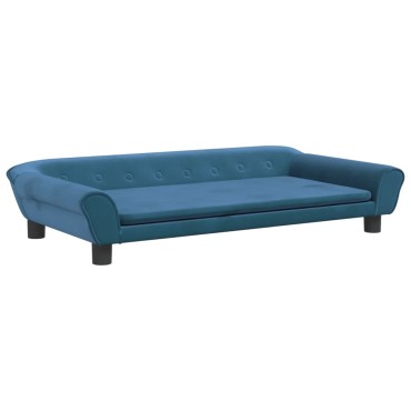 vidaXL Καναπές Παιδικός Μπλε 100x50x26cm από Βελούδο 1 τεμ.