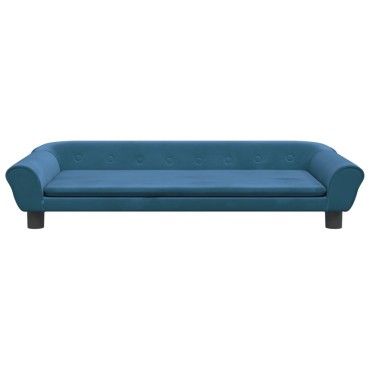 vidaXL Καναπές Παιδικός Μπλε 100x50x26cm από Βελούδο 1 τεμ.