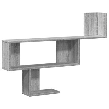 vidaXL Ραφιέρα Τοίχου Γκρι Sonoma 100x15x70cm Επεξεργασμένο Ξύλο 1 τεμ.