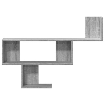 vidaXL Ραφιέρα Τοίχου Γκρι Sonoma 100x15x70cm Επεξεργασμένο Ξύλο 1 τεμ.