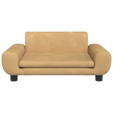 vidaXL Κρεβάτι Σκύλου Καφέ 70 x 45 x 33 εκ. Βελούδινο