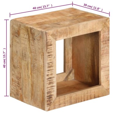 vidaXL Σκαμπό 40x30x40cm από Μασίφ Ξύλο Μάνγκο 1 τεμ.