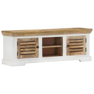 vidaXL Έπιπλο Τηλεόρασης 110x30x40cm από Μασίφ Ξύλο Μάνγκο 1 τεμ.