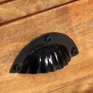 vidaXL Βιβλιοθήκη με 4 Επίπεδα/6 Συρτάρια 122x36x181cm Ξύλο Μάνγκο 1 τεμ.
